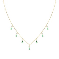 K18 Diamond & Emerald Necklace